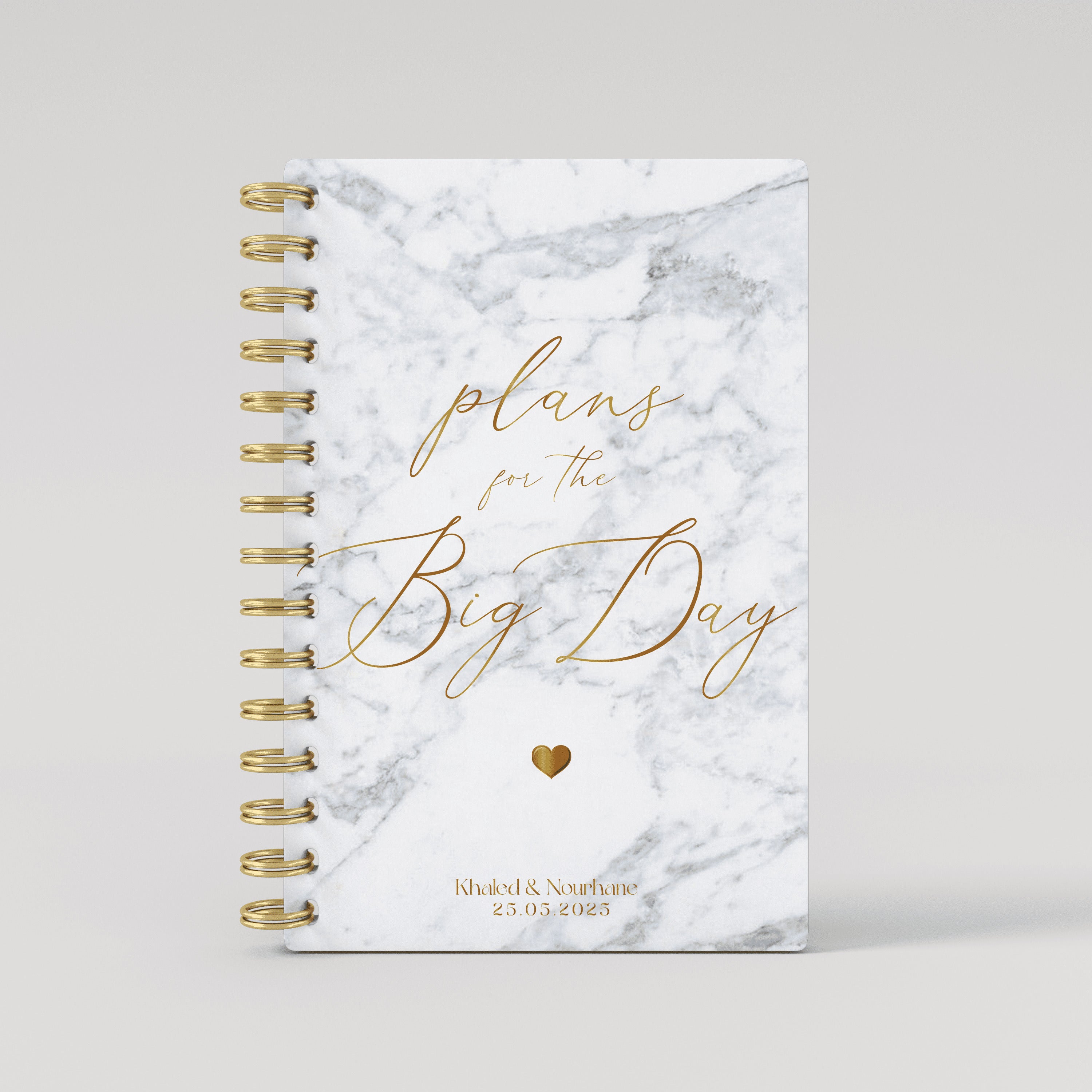 Plans for the Big Day - Gold Foil Wedding Planner