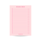 Deadlines Notepad - Pink