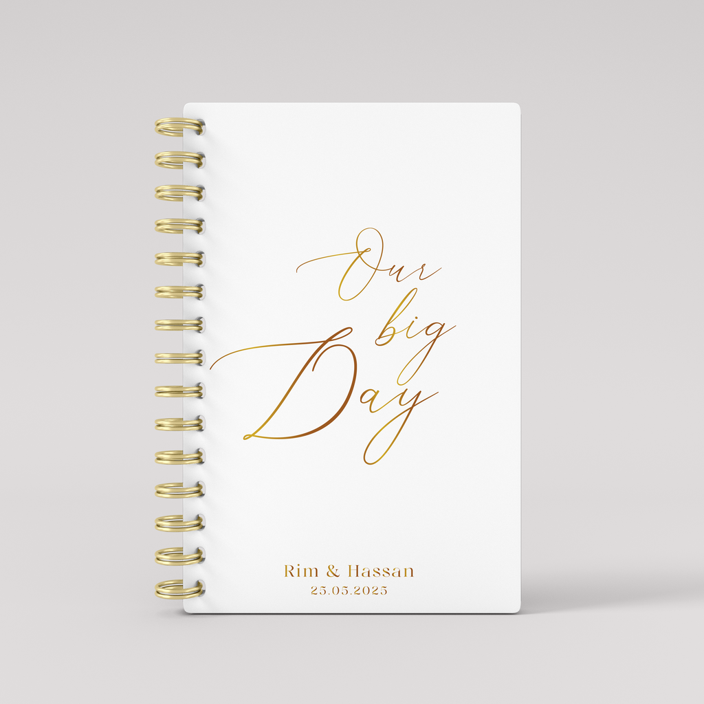 Our Big day - White - Gold Foil Wedding Planner
