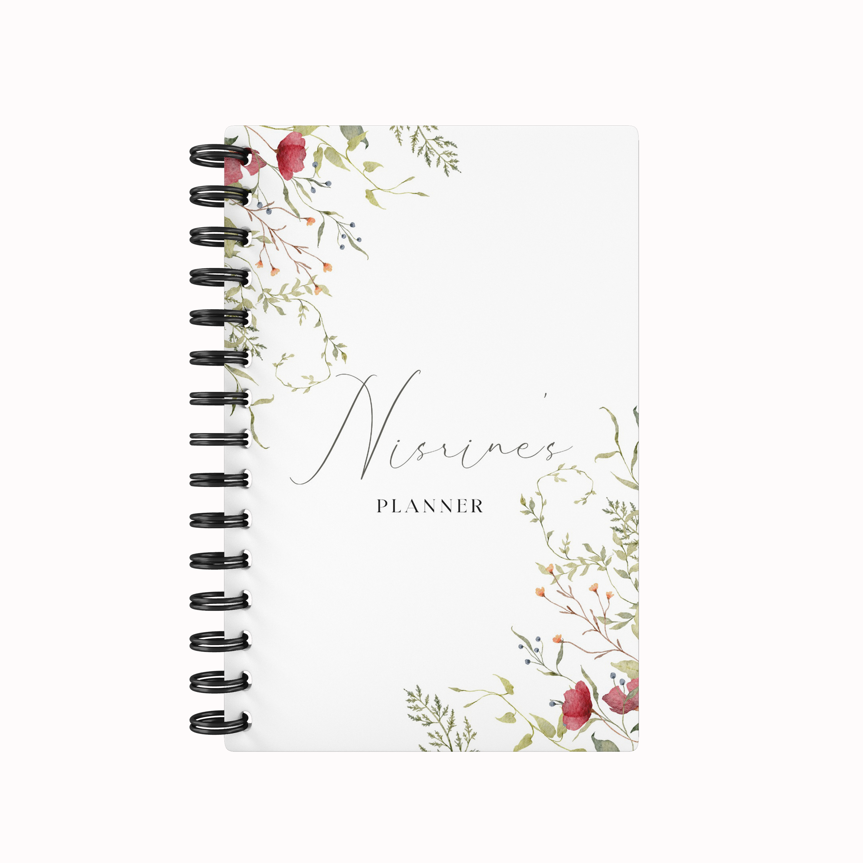 Simple Flower Red 2026 Weekly Planner