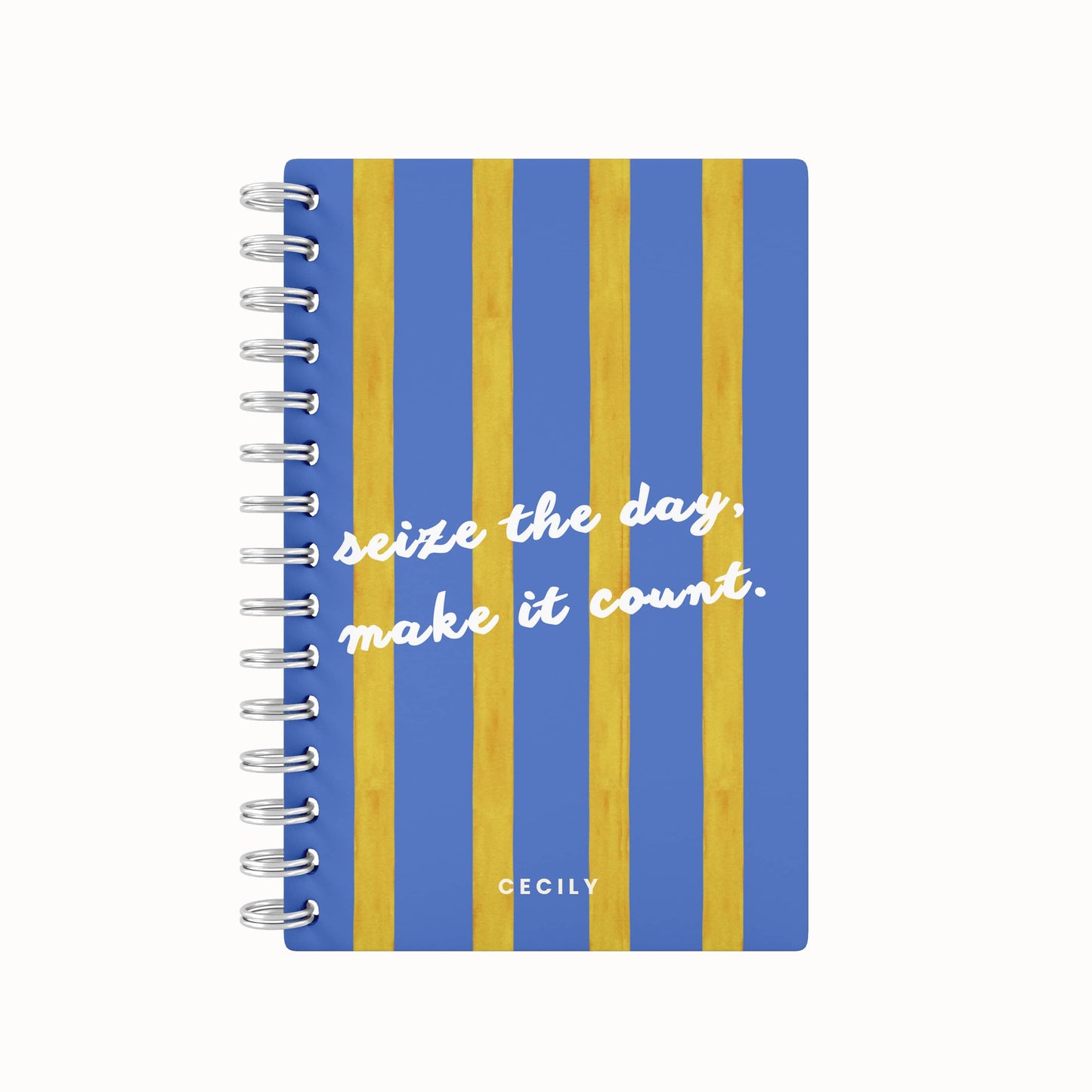 Seize The Day Stripes Lined Notebook