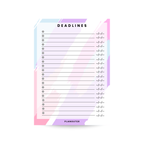Deadlines Notepad - Paint