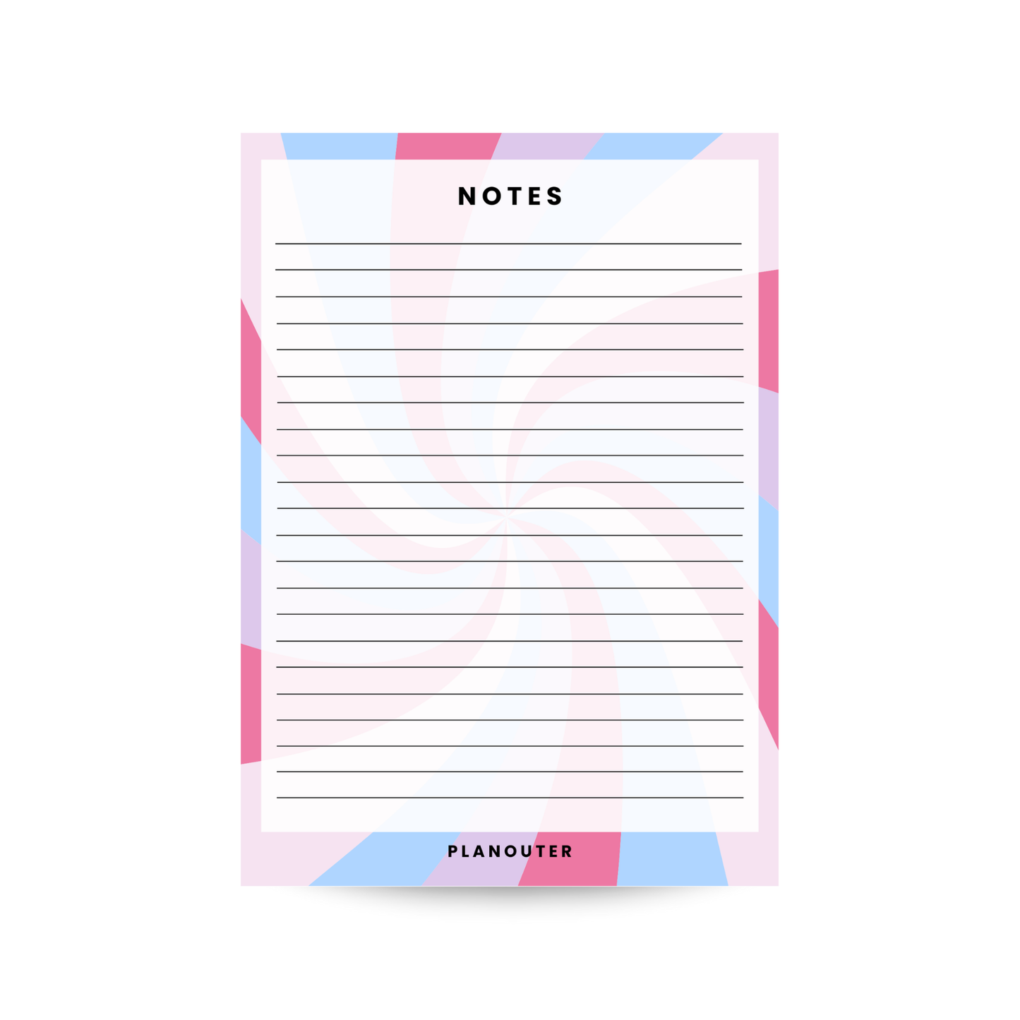 Notes Notepad - Pink Blue Spiral