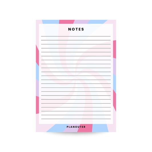 Notes Notepad - Pink Blue Spiral