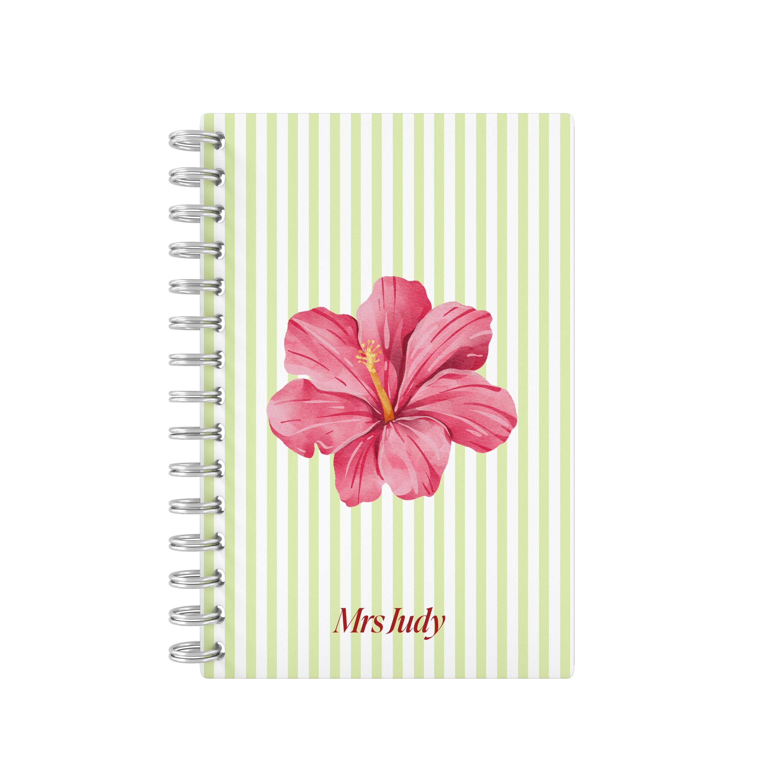Pink Flower Green - Teacher Planner