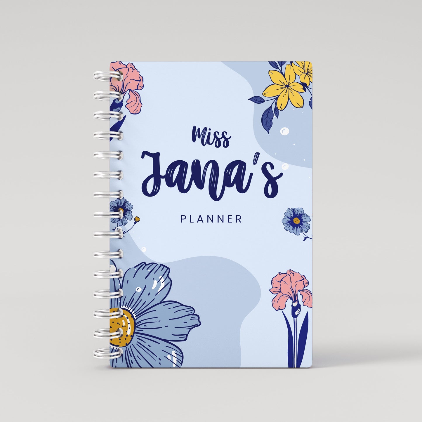 Flower Burst Blue - Teacher Planner