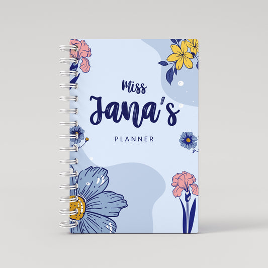 Flower Burst Blue - Teacher Planner