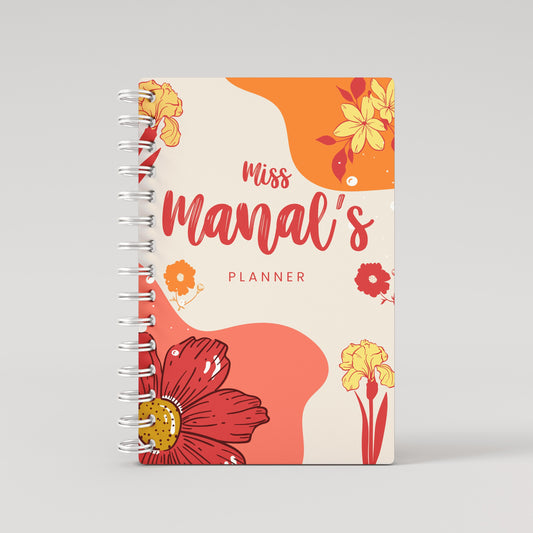 Flower Burst Orange - Teacher Planner