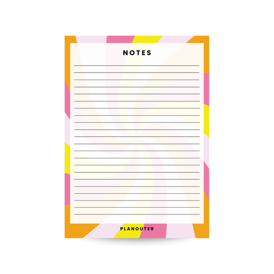 Notes Notepad - Pink Orange Spiral