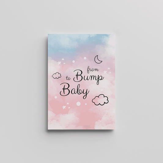 Baby to Bump Pastel Clouds - Milestones Book