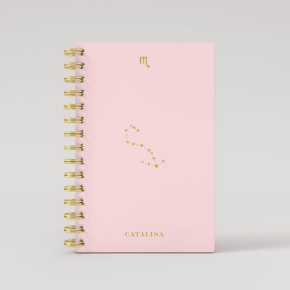 Gold Foil Constellation Zodiac Sign 2025 Daily Planner