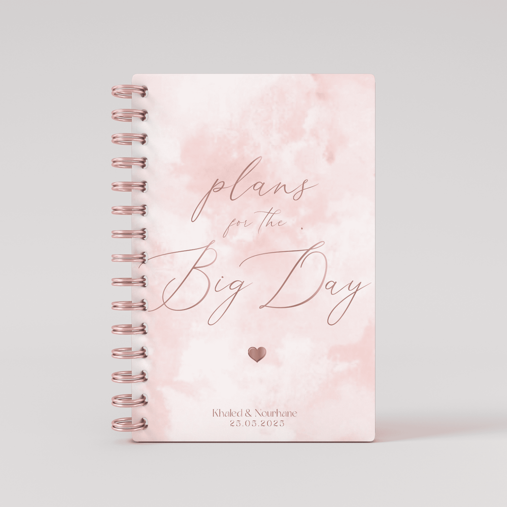 Plans for the Big Day - Rose Gold Foil Wedding Planner