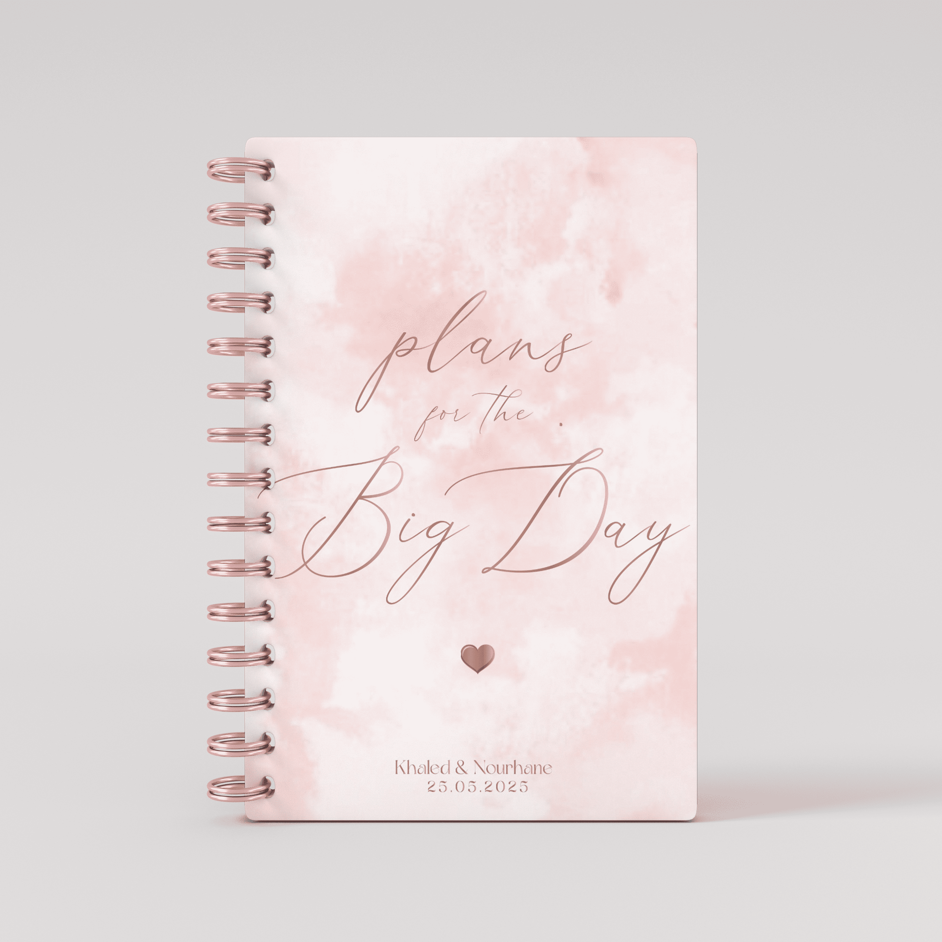 Plans for the Big Day - Rose Gold Foil Wedding Planner