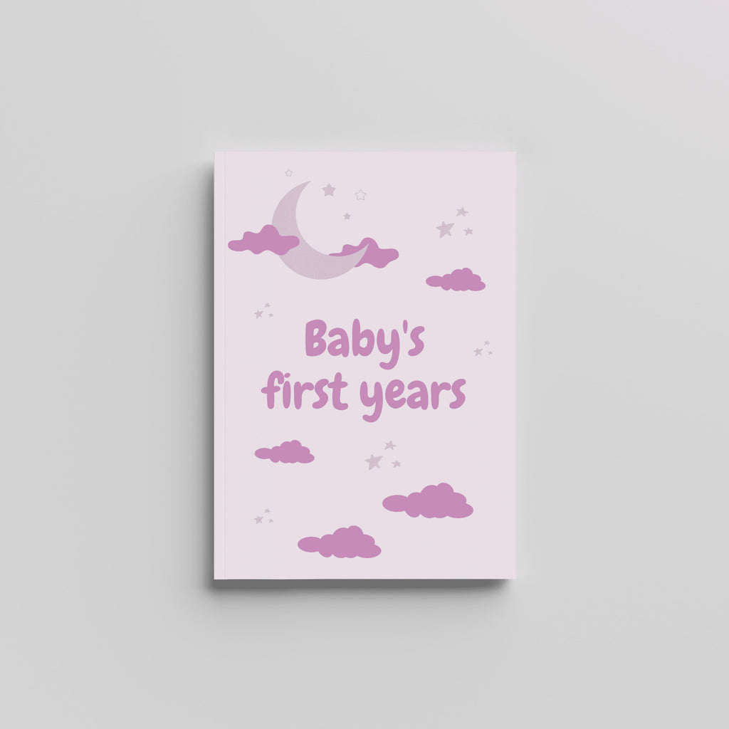 Baby's First Year Clouds Pink - Milestones Book