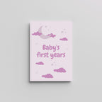 Baby's First Year Clouds Pink - Milestones Book