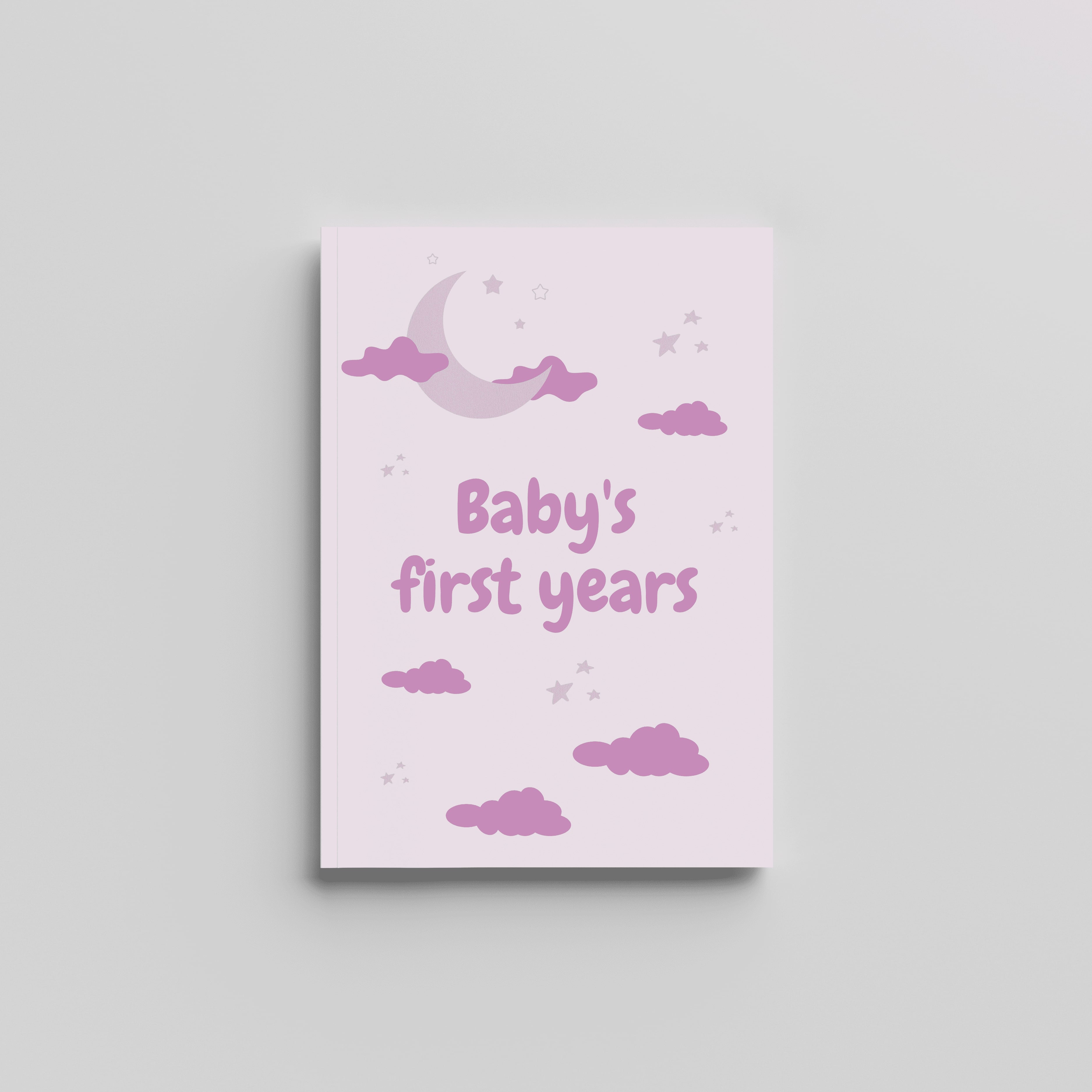Baby's First Year Clouds Pink - Milestones Book