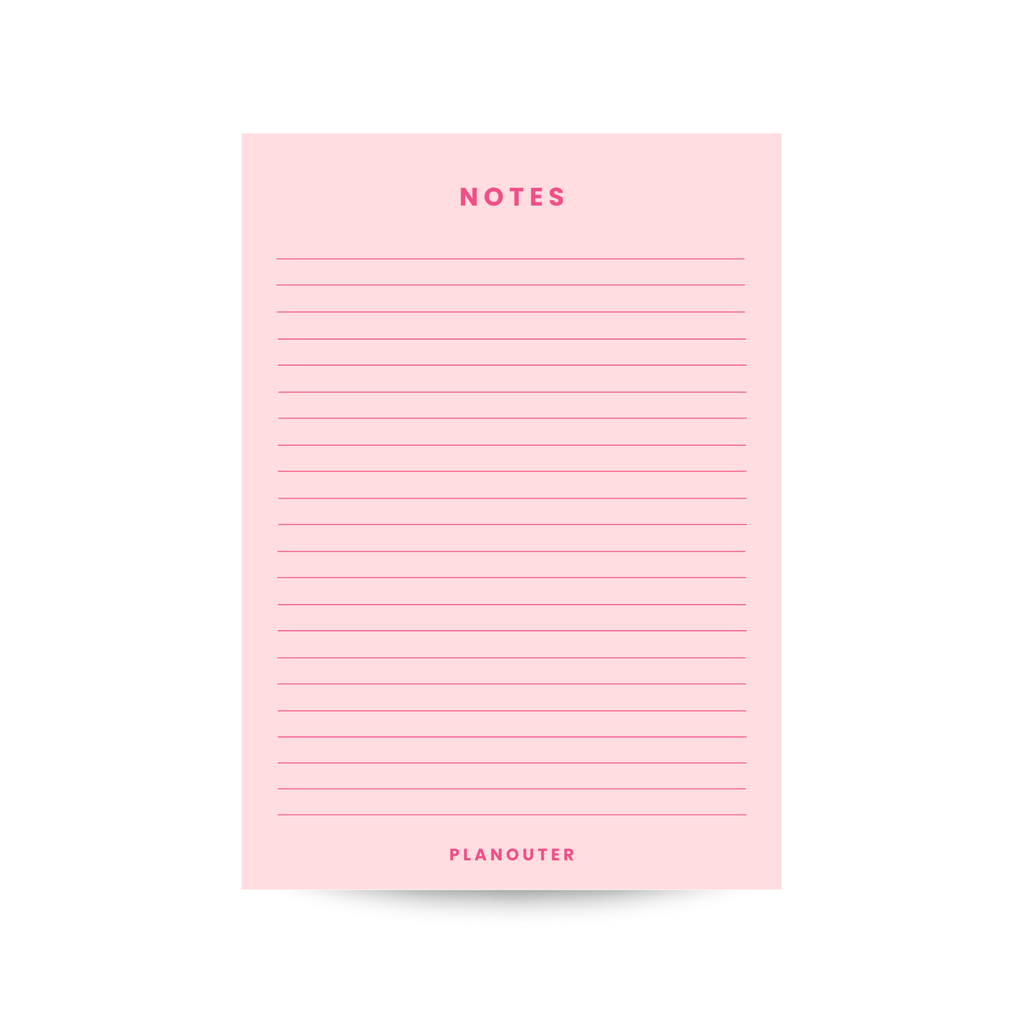 Notes Notepad - Pink