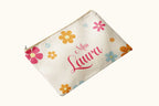 Pastel Flower Orange Pink  Tote Pouch