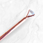 Rose Gold Engraved Diamond Pen - Blue Ink