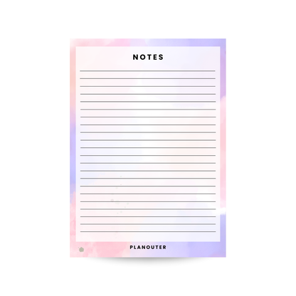 Notes Notepad - Pastel Clouds