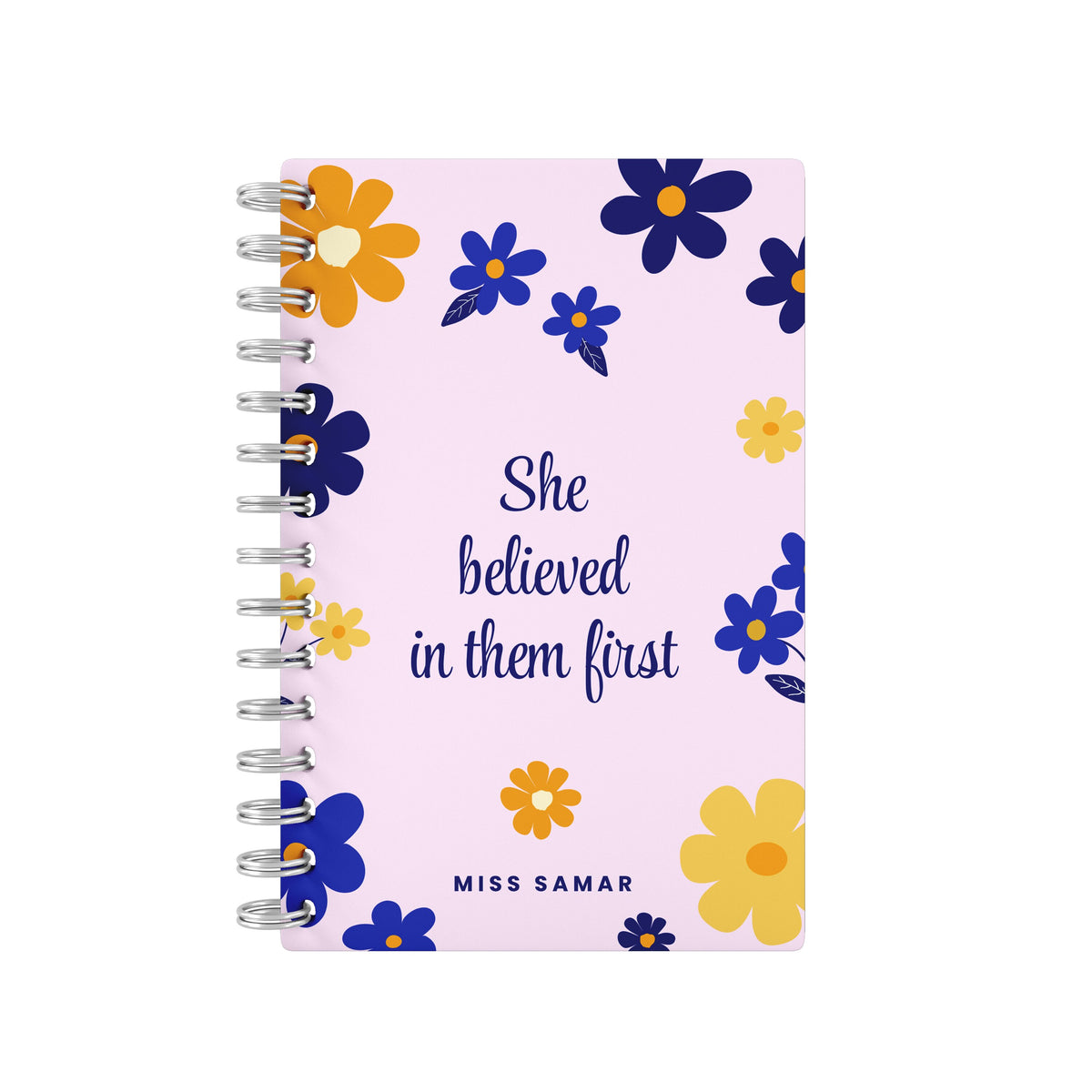She Believed In Them First Blue Pink - Teacher Planner