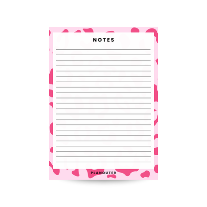 Notes Notepad - Leopard Pink