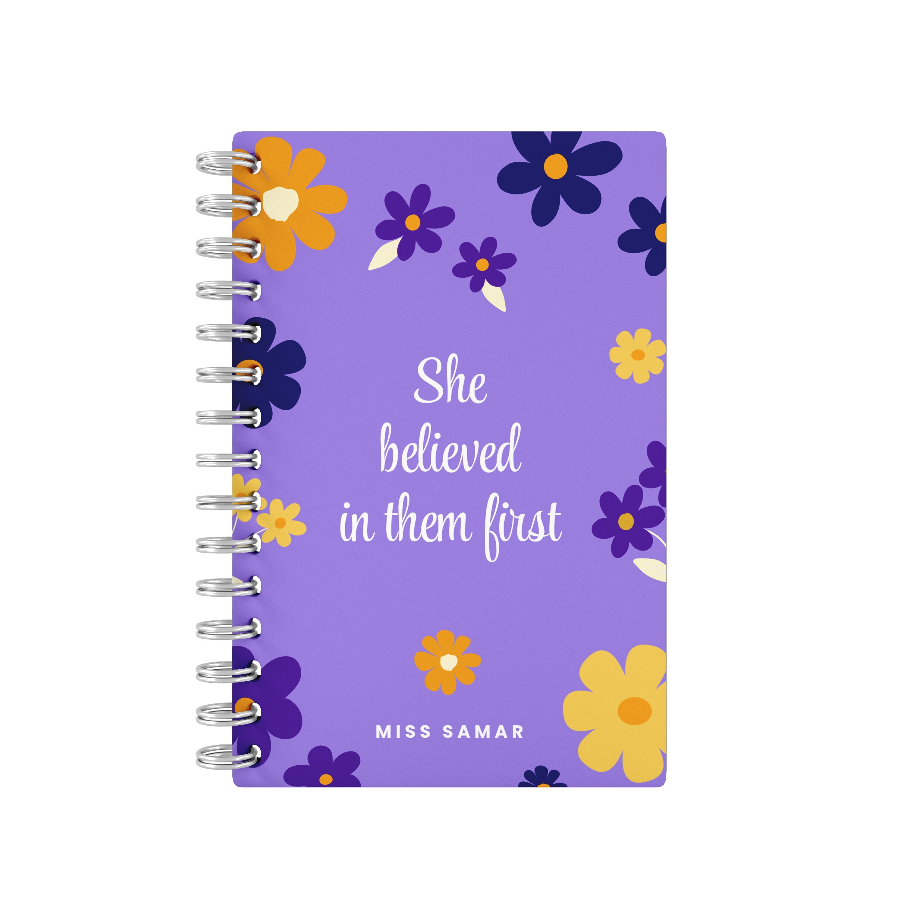 She Believed In Them First Purple - Teacher Planner