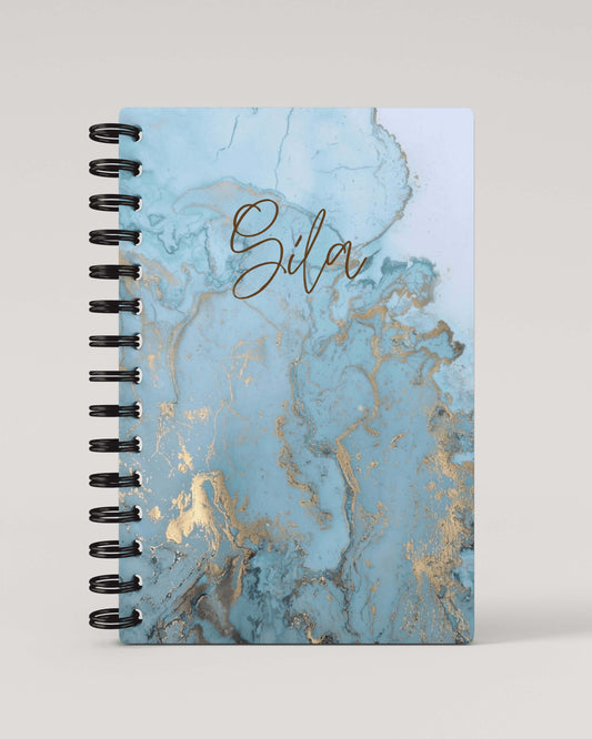 Blue gold marble 2024 Daily Planner