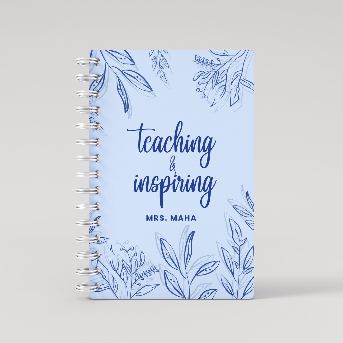 Any Quote Leaves Blue - Teacher Planner