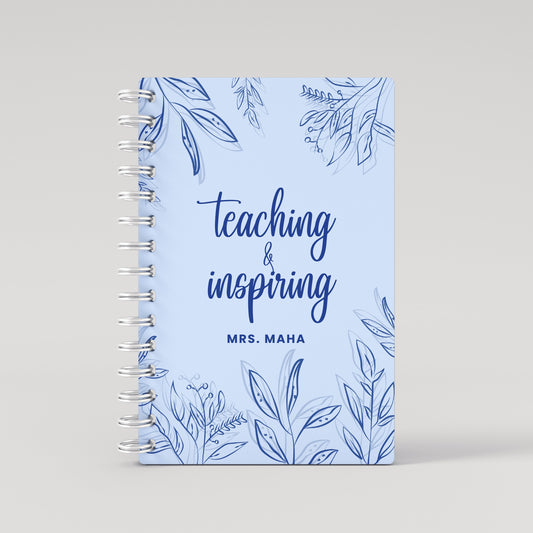 Any Quote Leaves Blue - Teacher Planner