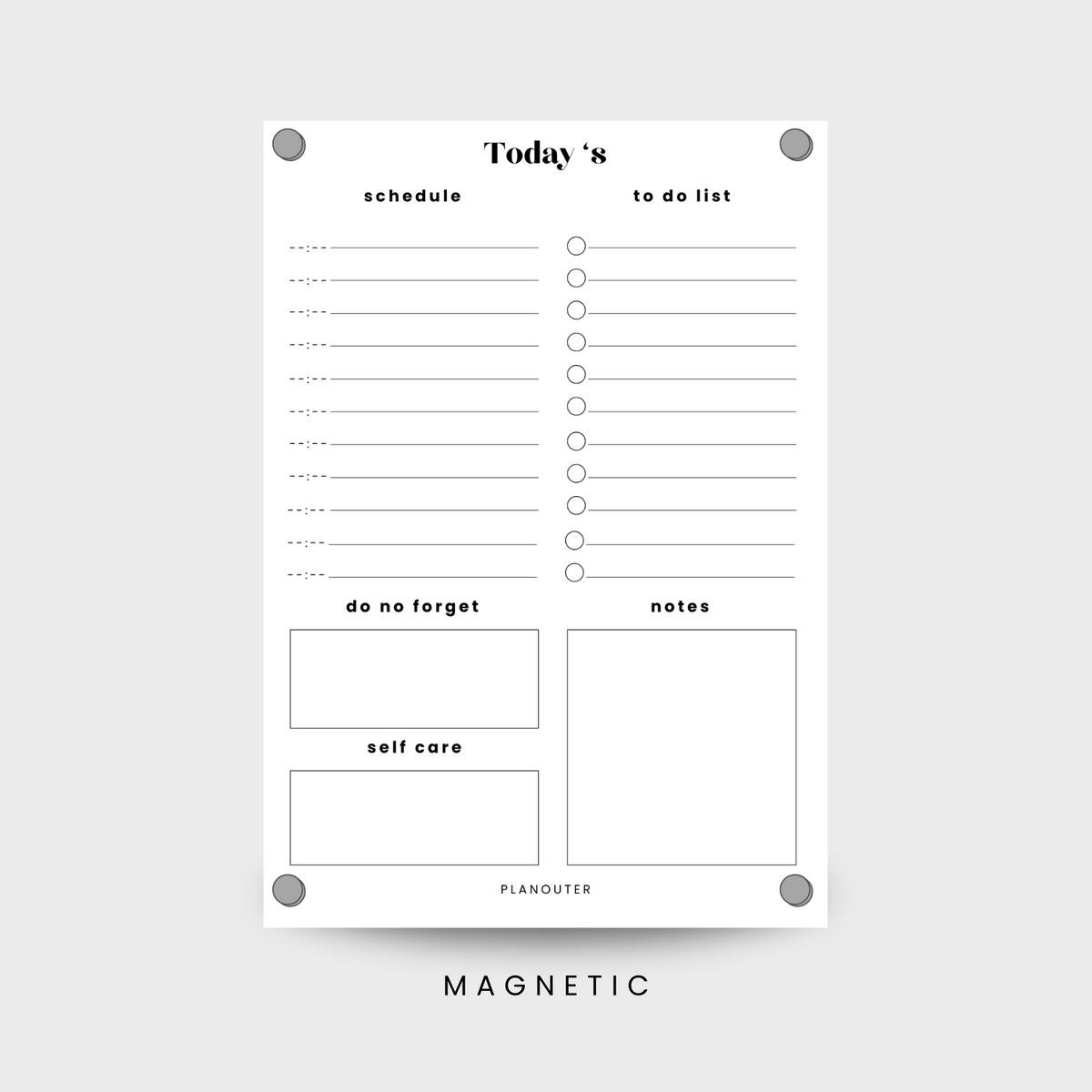 Daily Planner - Acrylic Board
