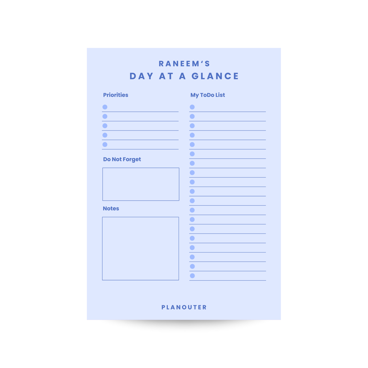 Daily Notepad - Blue