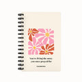 Organic Flowers 2026 Desk Planner - Pink