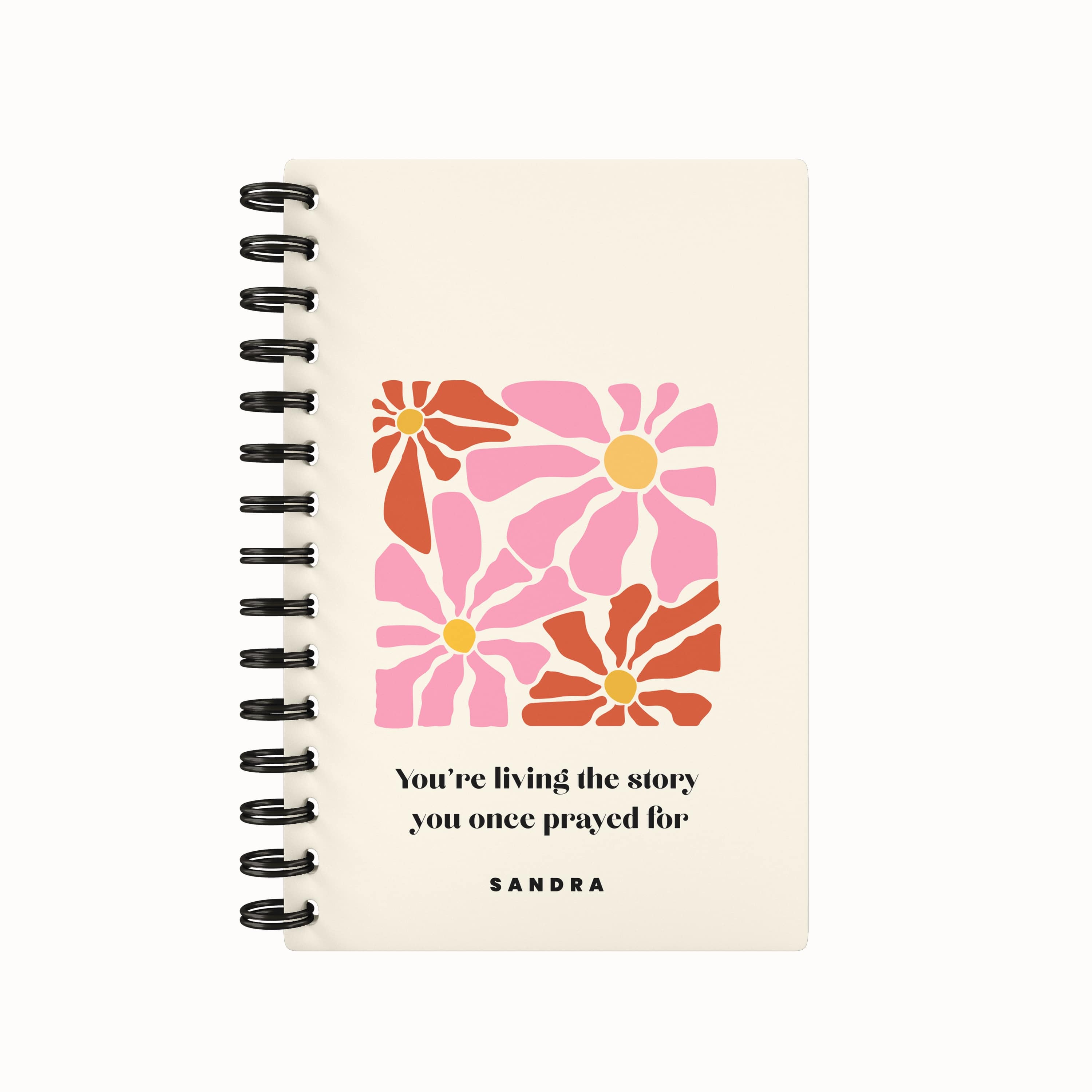 Organic Flowers 2026 Desk Planner - Pink