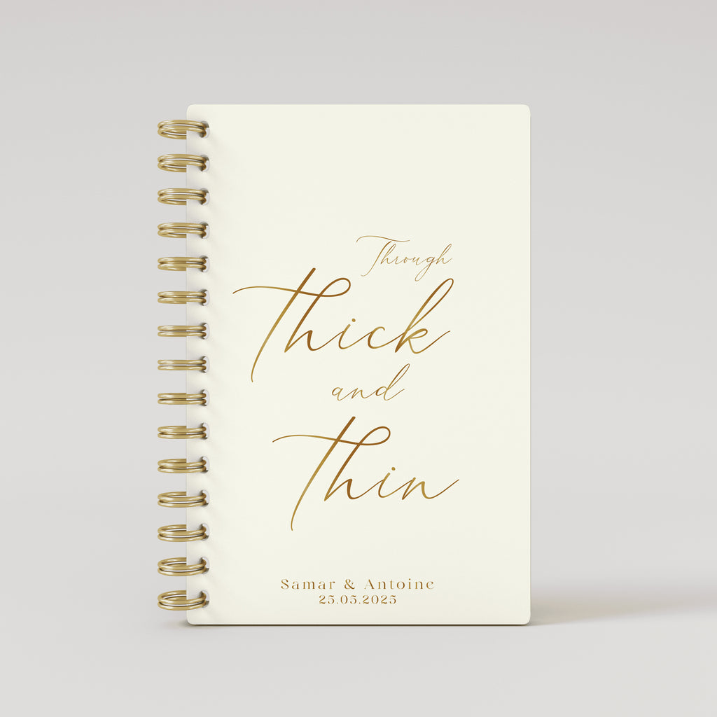 Thick & Thin - Beige - Gold Foil Wedding Planner