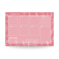Leaves & Colors Pink Weekly DeskPad