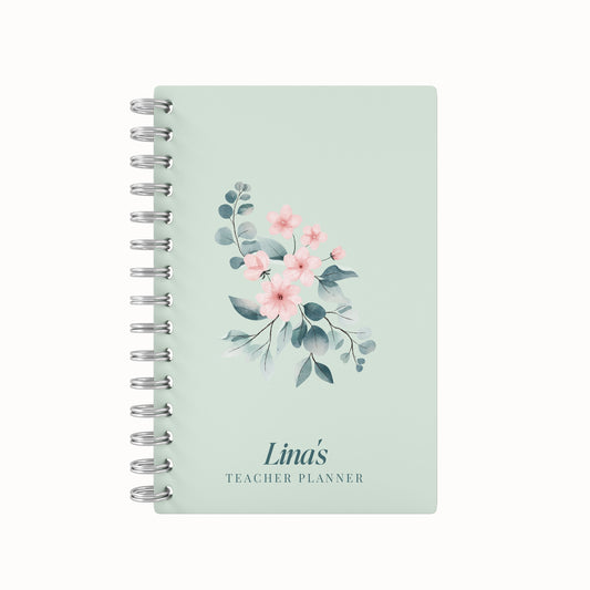 Vintage Green Flower - Teacher Planner