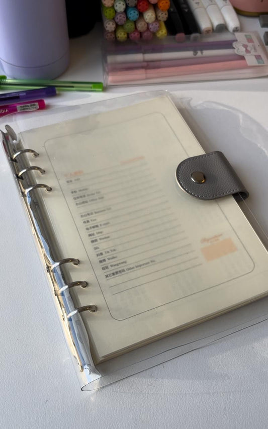 Transparent Notebook Binder