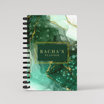 Gold Green Marble 2025 Weekly Planner