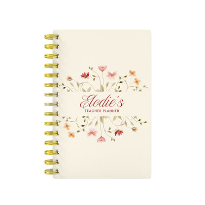 Red Flower Name - Teacher Planner