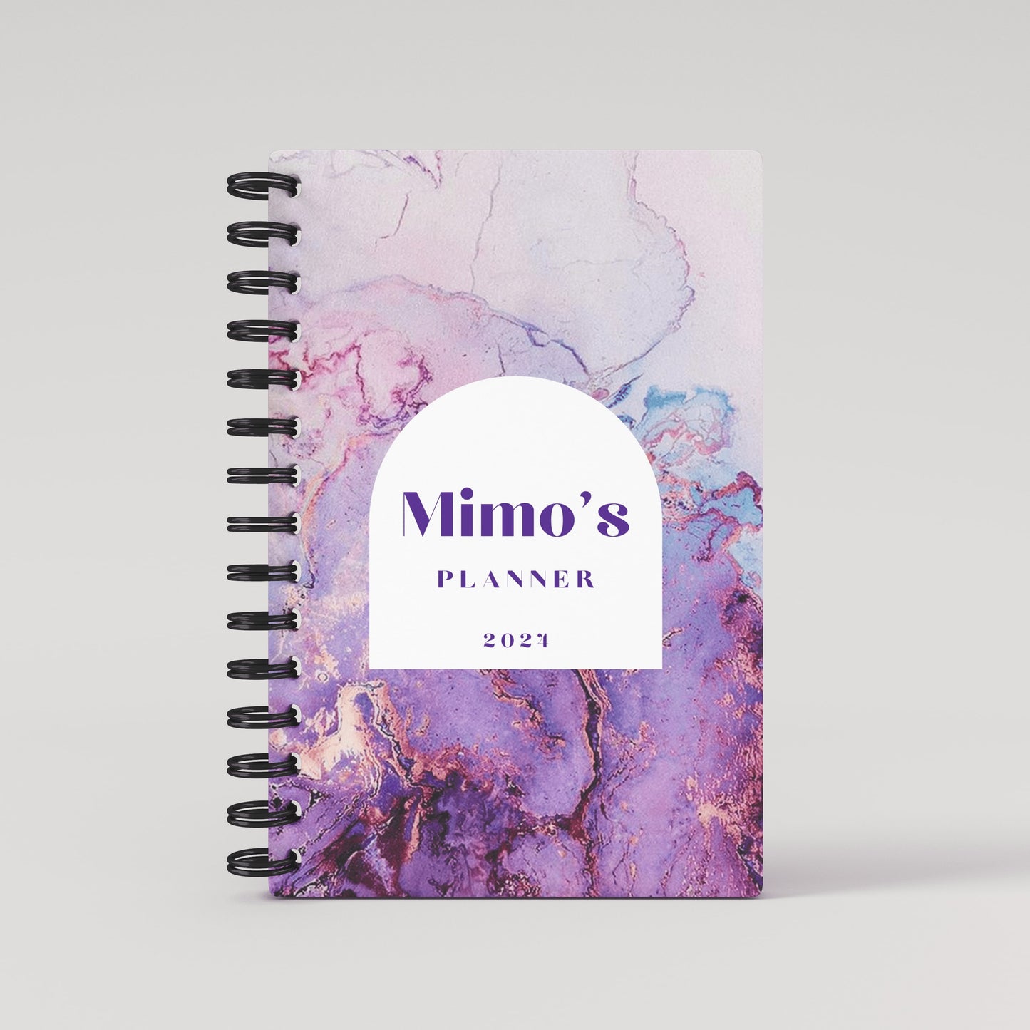 Purple Marble 2024 Weekly Planner