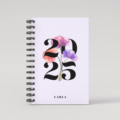 Blooming Purple Lined Notebook