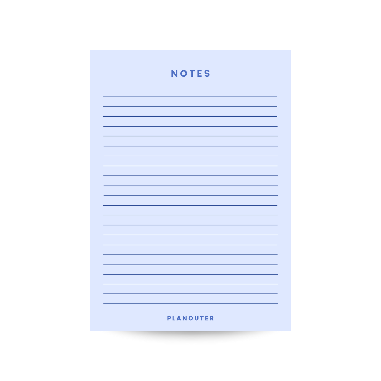 Notes Notepad - Blue