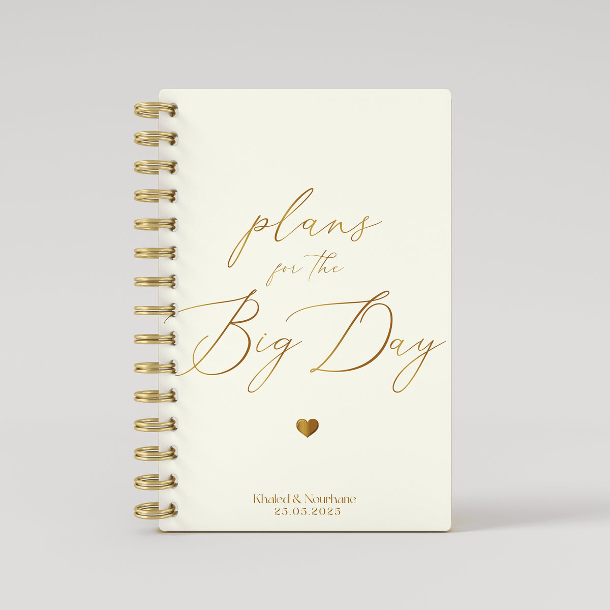 Plans for the Big Day - Beige - Gold Foil Wedding Planner