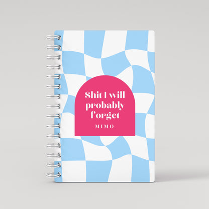 Checkered Blue 2025 Weekly Planner