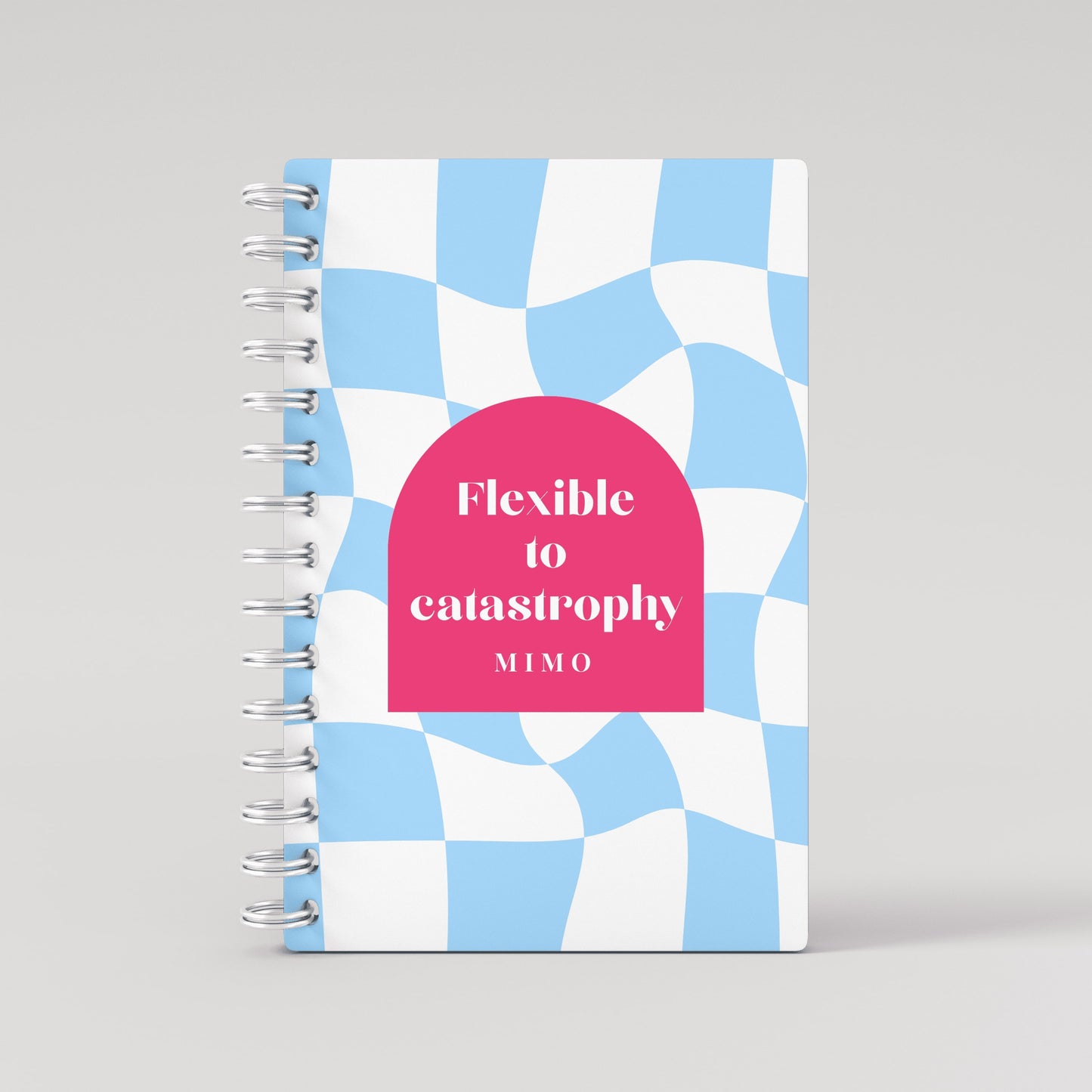 Checkered Blue Lined Notebook