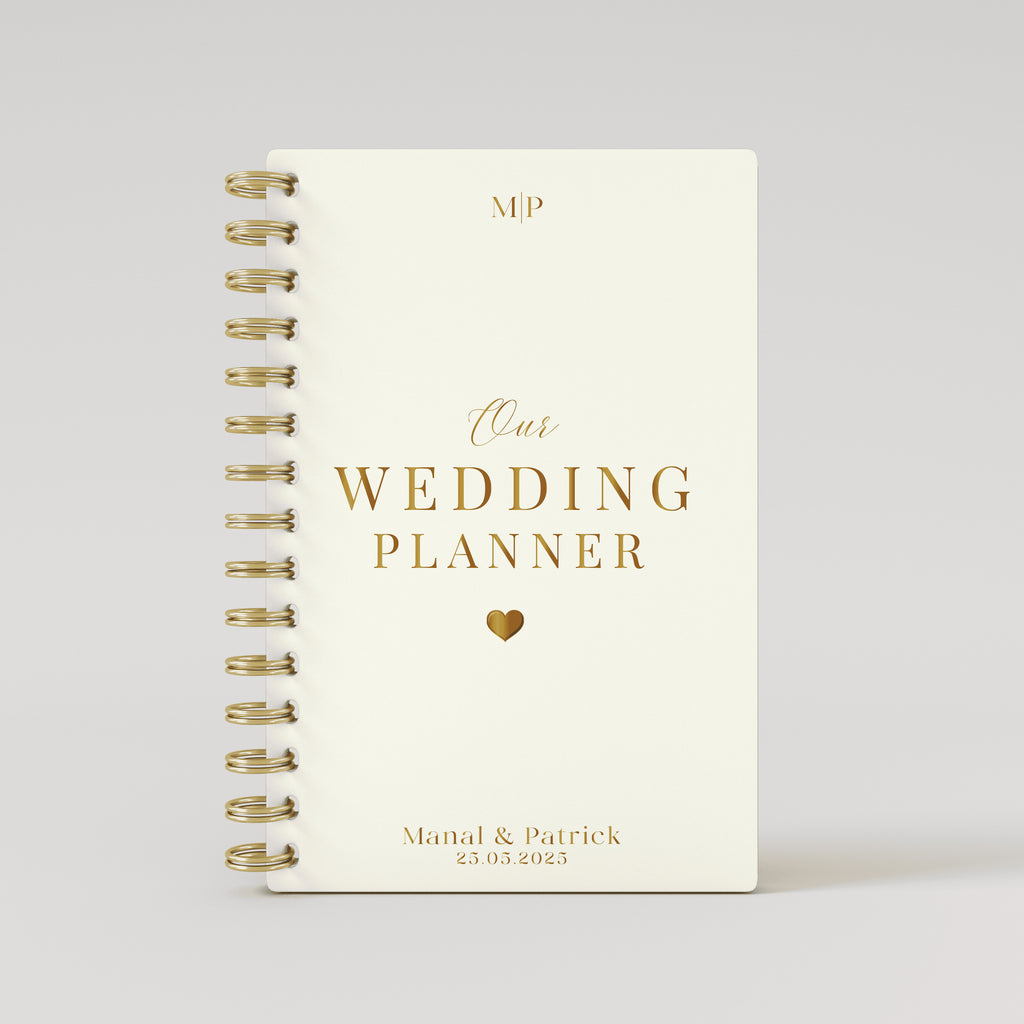 Our Wedding Planner - Beige - Gold Foil Wedding Planner