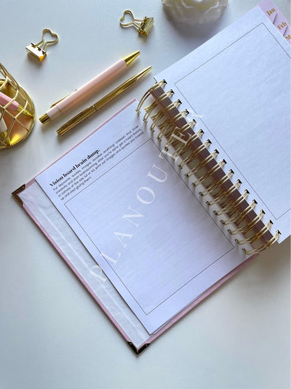 Gold Aqua Hue Marble 2025 Daily Planner