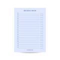 Deadlines Notepad - Blue