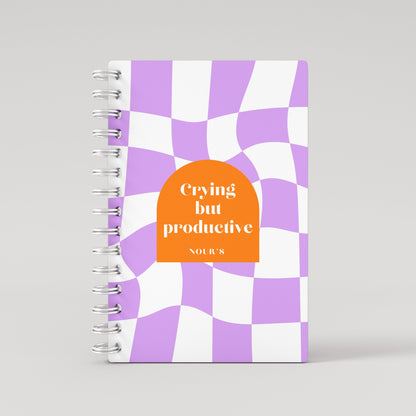 Checkered Purple 2025 Daily Planner